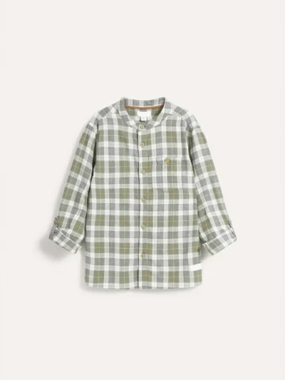 Kids Green/White Checked Shirt