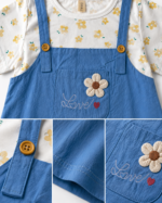 Daisy Denim Pinafore Set - Image 2