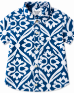 Royal Blue Batik Printed Shirt - Image 2
