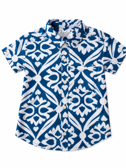 Royal Blue Batik Printed Shirt